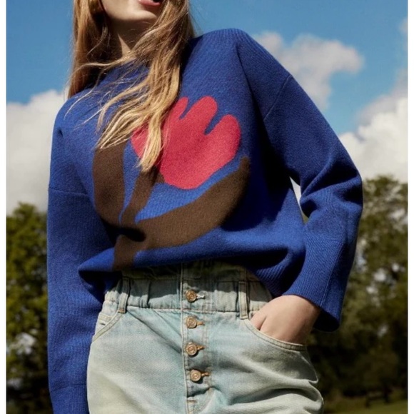 SCOTCH & SODA Blue Tulip Jumper Sweater - Picture 8 of 16